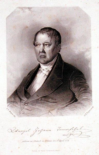 Portrait of Wenzel Johann Tomaschek (1774-1850) engraved by Albert Henry Payne (1812-1902) by F. T. (after) Mayer