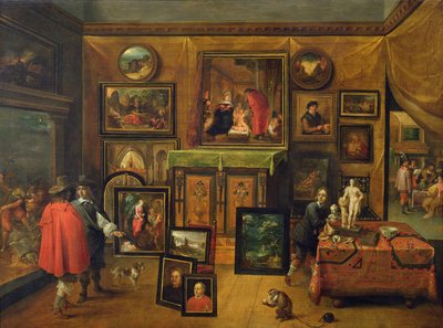 The Picture Gallery of Pieter Stevens, c.1640-48 by F. and Teniers Francken