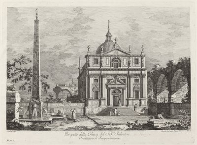 Prospect of the Church of the Holy Savior by Fabio Berardi after Canaletto