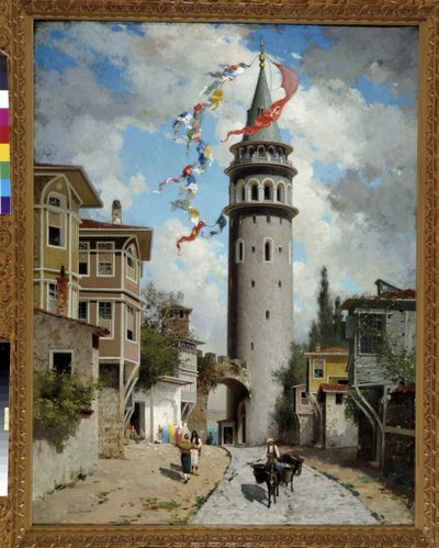 View of the Galata Tower in Constantinople by Fabius Brest