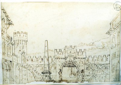 Scenographic setting by F. Galliari for Antonio Vivaldi