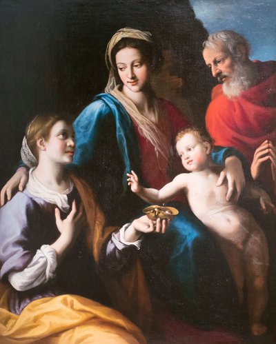 Madonna with Child, Saint Joseph and Saint Lucia by Fabrizio Santafede