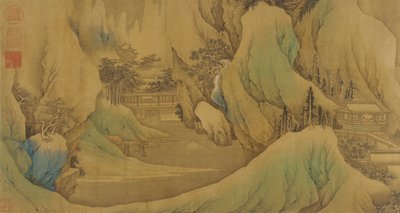 Traveling at Dawn in the Snowy Foothills, Qing dynasty, 17th century by Fan Qi