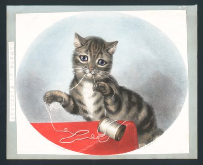 Always at Mischief - Victorian greetings card by Fanny Corbaux