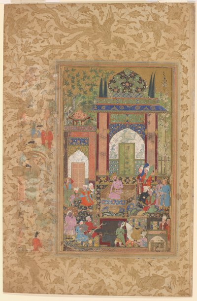 Babur Receives a Courtier, c.1580-85 by Farrukh Beg