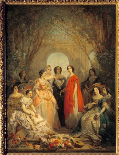 The Ladies Societarians of Comedie Francaise in their Role by Faustin Besson
