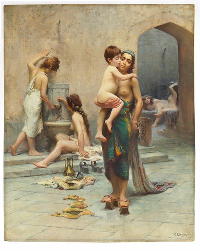 The Bath by Fausto Zonaro
