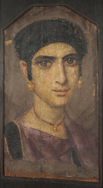Portrait of a Young Lady, 2nd century AD by Fayum mummy portraits