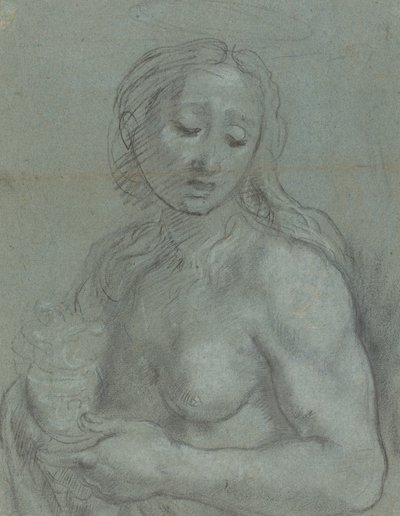Half-Length of Mary Magdalene (verso) by Federico Barocci