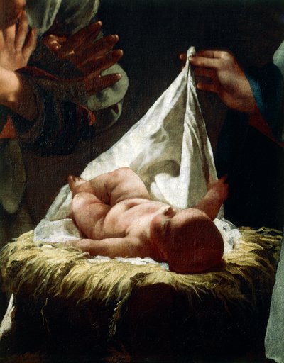 Adoration of shepherds by Federico Bencovich (detail) by Federico Bencovich