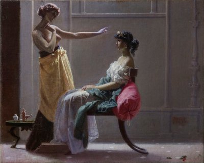 Scapigliatura: Ancient Toilette by Federico Faruffini