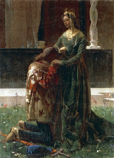 The love of the poet, Sordello and Cunizza by Federico Faruffini
