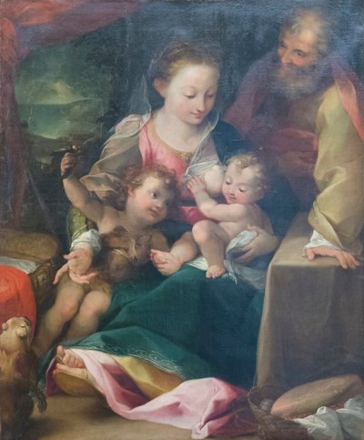 Holy Family and Saint John the Baptist by Federico Fiori (after) Barocci or Baroccio