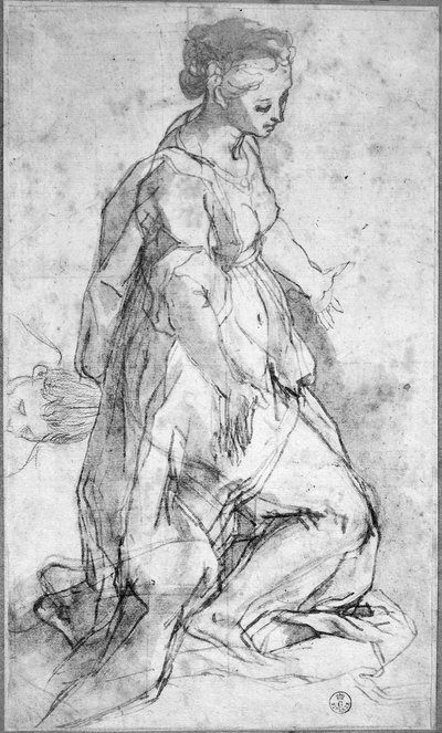 Study for the Figure of the Virgin by Federico Fiori Barocci or Baroccio