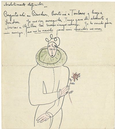 Autograph Letter to Melchor Fernandez Alamgro, Granada, Late January 1926 by Federico Garcia Lorca
