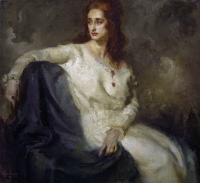 Lady in white (Dama in bianco) 1915 by Federico Guglielmo Jehuda Pollack