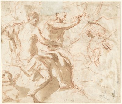 Angelica and Medoro Carve Their Names into a Tree by Federico Panza
