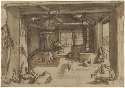 Interior of an Irrigation System by Federico Zuccaro (circle of)
