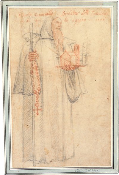Fra Stefano as Saint Romuald, Holding a Model of a Church and a Rosary by Federico Zuccaro