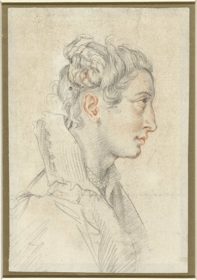 Portrait of an Unknown Young Woman in Profile by Federico Zuccaro