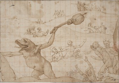 Scene from the Hell of the Greedy by Federico Zuccaro