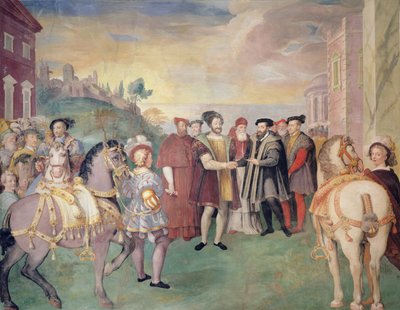 The Truce of Nice Between Francois I and the Emperor Charles V in 1538, in the Centre, Pope Paul III Farnese, Elected in 1534 by Federico Zuccaro