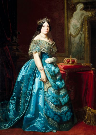Portrait of Isabella II, Queen of Spain by Federico de Madrazo y Kuntz