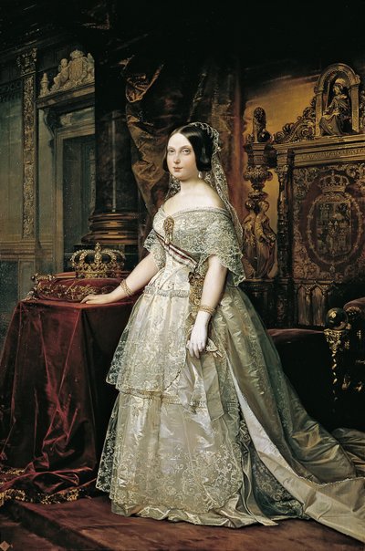 Portrait of Isabella II of Spain by Federico de Madrazo y Kuntz