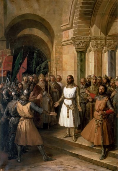 The Election of Godfrey of Bouillon as the King of Jerusalem on July 23, 1099 by Federico de Madrazo y Kuntz