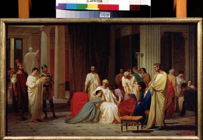 The Reading of the Death Sentence of Roman Senator Publius Clodius Thrasea Paetus in 66 AD by Fedor Andreevich Bronnikov
