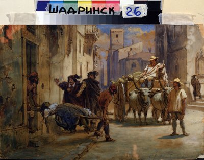 During an Epidemic by Fedor Andreevich Bronnikov