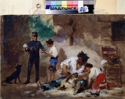 Dog Groomer in Naples by Fedor Andreevich Bronnikov