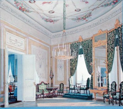 Drawing Room in the Nikolai (Tchudov) Palace in the Kremlin, 1847 by Fedor Andreevich Klages