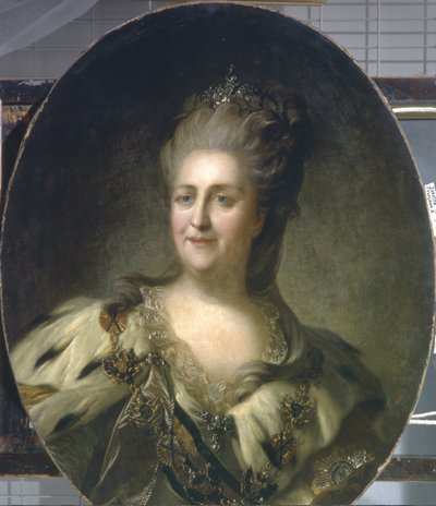 Portrait of Empress Catherine II 1729-1796 by Fedor Stepanovich Rokotov