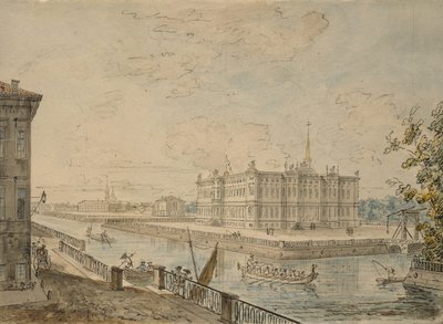 View of the Michael Palace in Saint Petersburg by Fedor Yakovlevich Alekseev