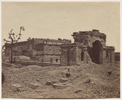 Gateway and Banquetting Room Inside the Residency, Used as Hospital by the Garrison by Felice A. Beato