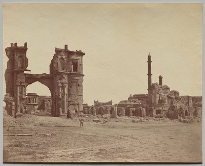 The Clock Tower in Front of the Bailee Guard Gate by Felice A. Beato