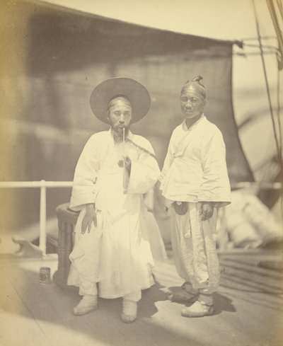 A Corean Official Bearing the First Dispatches on Board the 