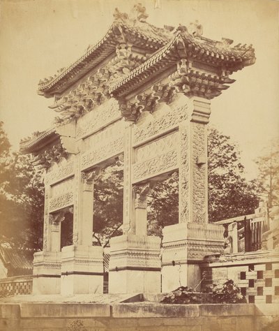 Arch in the Lama Temple Near Pekin, October 1860 by Felice Beato