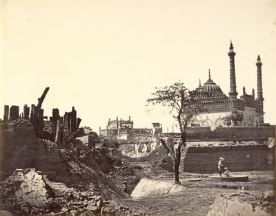 Battery near the Begum Kotie. Second Attack of Sir Colin Campbell in March, 1858 by Felice Beato