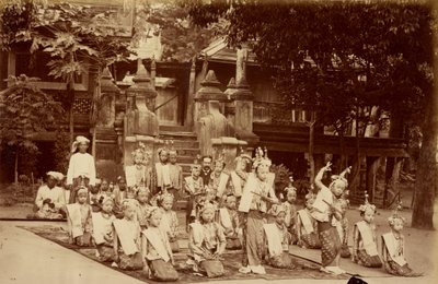 Burmese Lilliputian Danced before F.A. Victor at Mandalay by Felice Beato