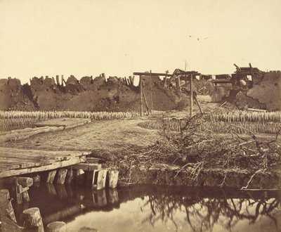 Exterior of the North Fort, Showing the English Entrance by Felice Beato
