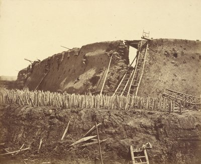 Exterior of the Taku North Fort Immediately After Its Capture by Storm by Felice Beato