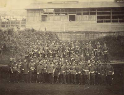 Group Portrait of the Royal Marine Battalion by Felice Beato