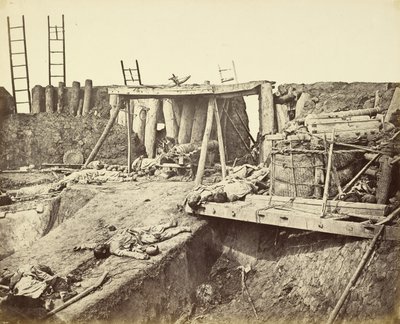 Interior of the Angle of North Fort immediately after its capture by Felice Beato
