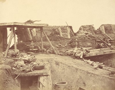 Interior of the English Entrance to North Fort on 21st August, 1860 by Felice Beato