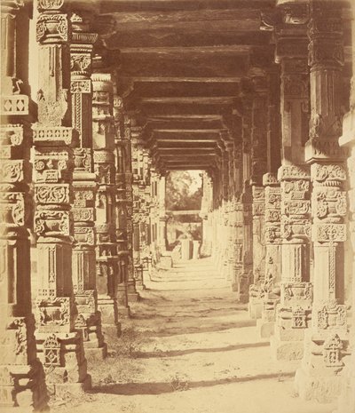 Interior of the Hindu Temple in Qutub, Delhi by Felice Beato
