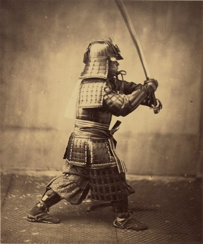 [Japanese Warrior in Armour] by Felice Beato