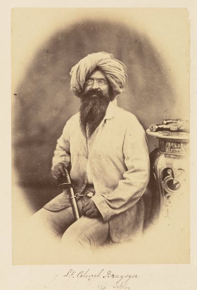 Lieutenant-Colonel Braysyer, 14th Sikhs by Felice Beato