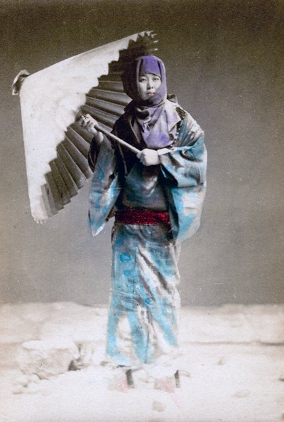 Museme, Woman in Winter Costume, Japan by Felice Beato